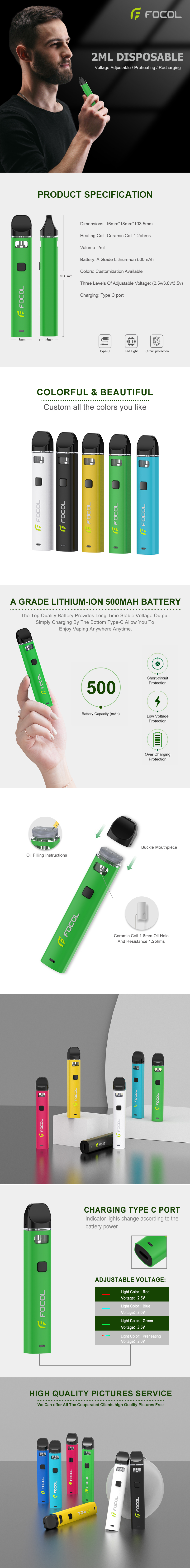 Focol disposable hhc vape details