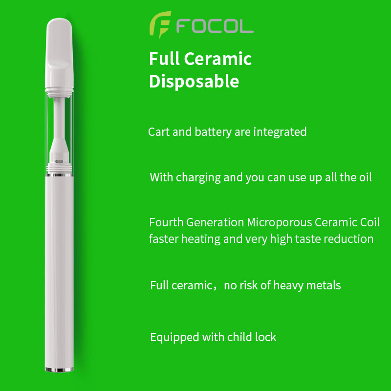 elf bar vape uk Full Ceramic Disposable Vape 0.5ml / 1.0ml Flat /Round Tip for Wholesale main image 1