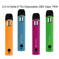 2ml Rechagreable CBD THC Disposable Preheat Vape Pen