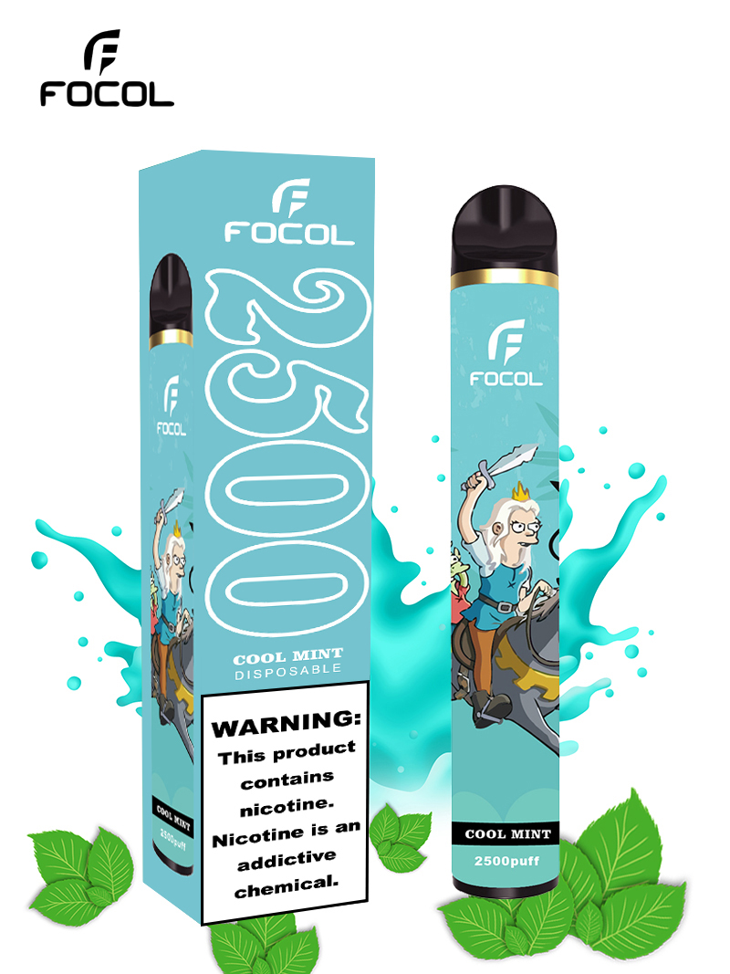 2500 Puffs Nicotine Disposable Vape Bulk 0/2/3/5% 