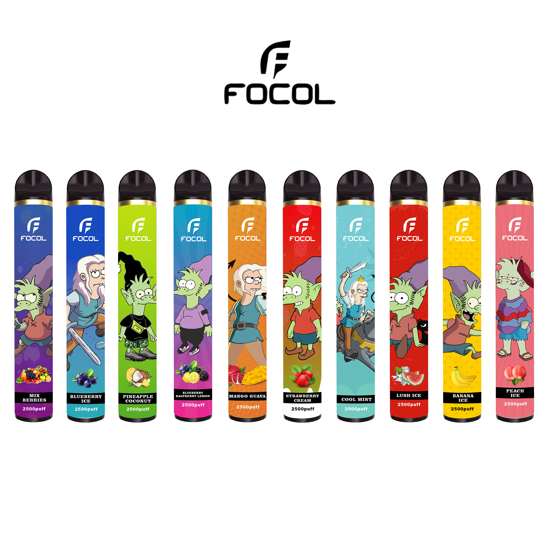Wholesale Disposable Vapes 2500 Puffs Nicotine