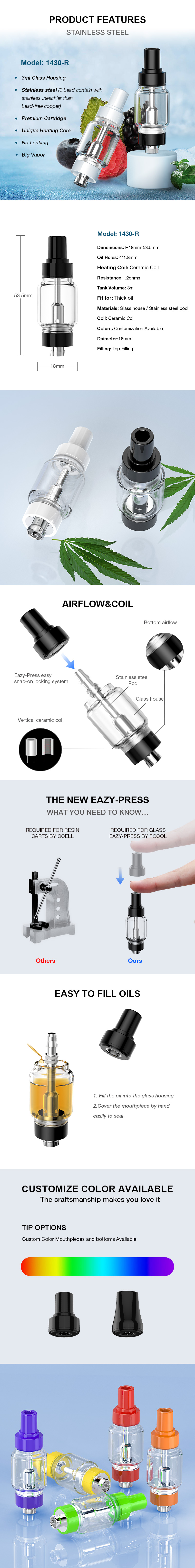 Empty 510 Vape Cartridges Bulk Focol Vapes